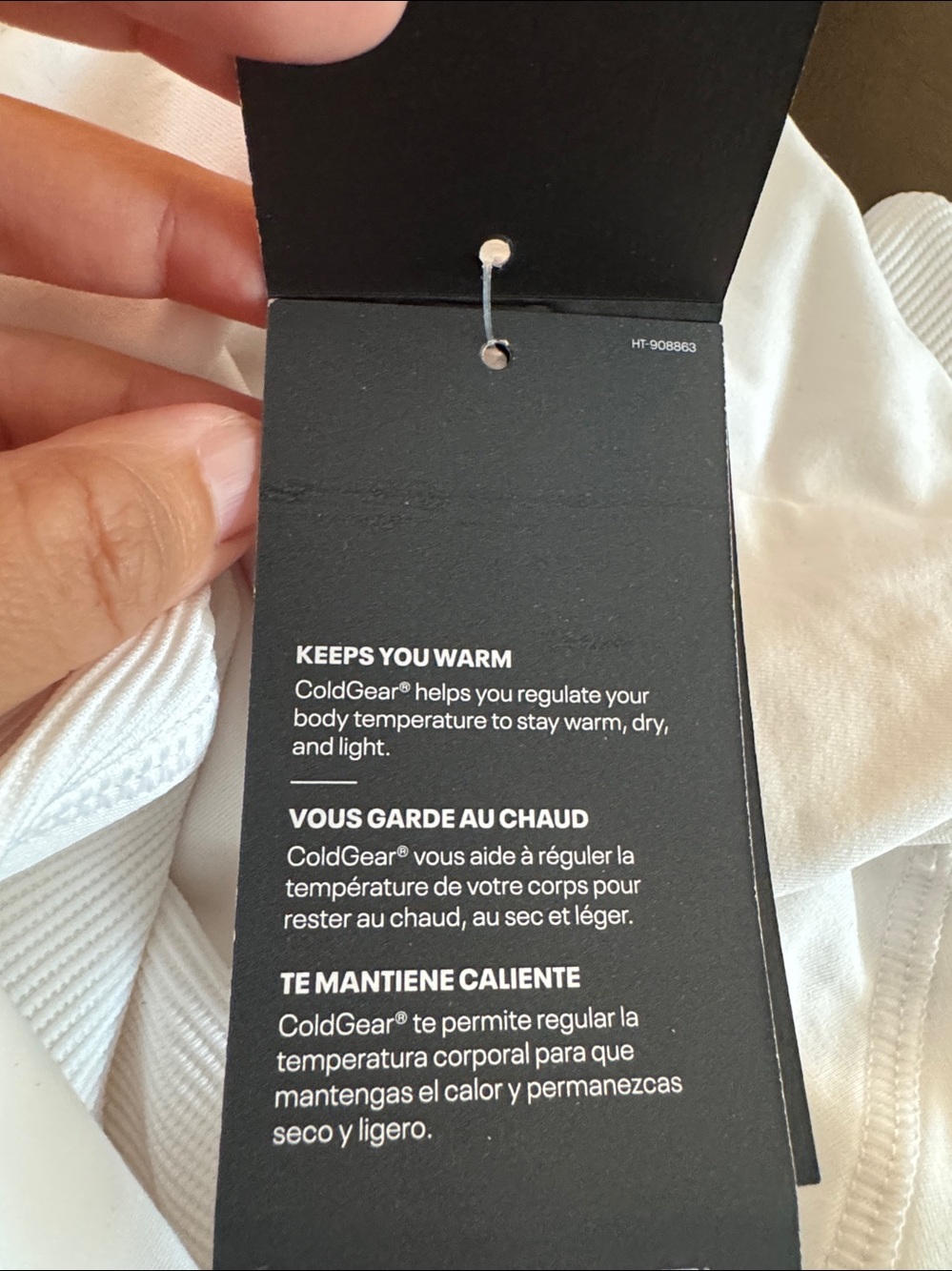 BRAND NEW women under armour coldgear infrared funnel long sleeve white top L - Picture 9 of 9
